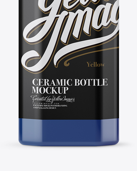 Glossy Ceramic Bottle Mockup Glossy Ceramic Bottle Mockup