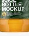 Plastic Bottle With Apple Juice Mockup