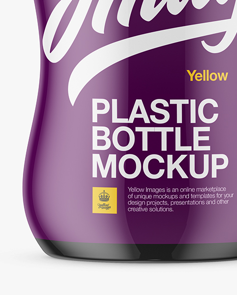 Glossy Plastic Drink Bottle Mockup