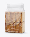 Bag W/ Sliced Bread & Paper Label Mockup - Half Side View