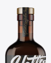 Amber Glass Bottle With Rum Mockup Amber Glass Bottle With Rum Mockup