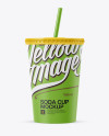 Matte Paper Soda Cup Mockup