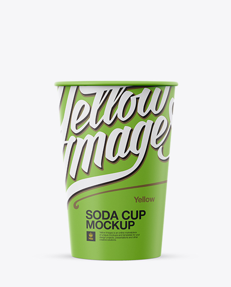 Matte Paper Soda Cup Mockup