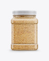 Square Plastic Jar 10Oz - Front View