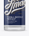 Clear Glass Vodka Bottle Mockup