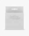 Glossy Paper Box with Hang Tab Mockup - Front View