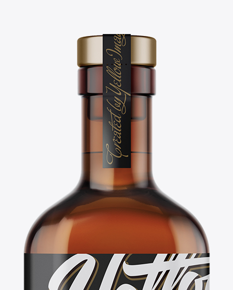 Amber Glass Bottle Mockup Amber Glass Bottle Mockup