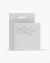 Glossy Paper Box with Hang Tab Mockup - Half Side View