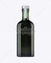 Green Glass Bottle Mockup