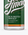 Clear Glass Rum Bottle Mockup