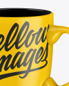 Glossy Mug Mockup - Half Side View (High Angle Shot)