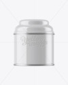 Glossy Storage Jar with Metal Rings Mockup