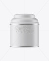 Matte Storage Jar with Metal Rings Mockup