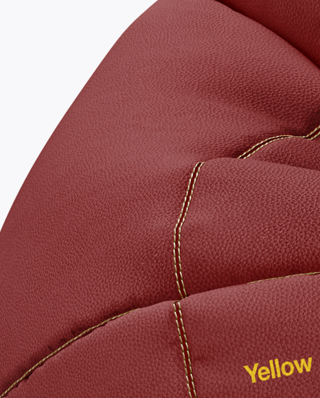 Matte Leather Bean Bag Mockup