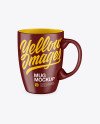 Textured Mug Mug Mockup - Half Side View (High Angle Shot)