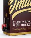 Carton Box with Wine Dispenser - Half Side View