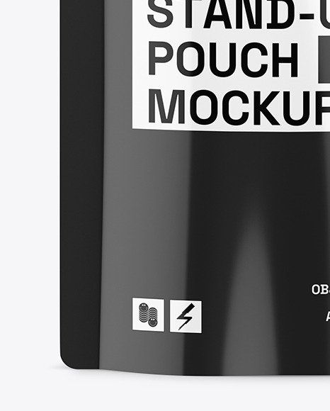 Glossy Stand-Up Pouch Mockup