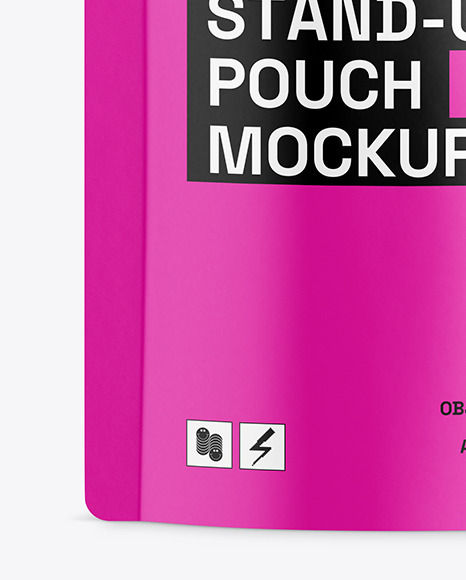 Matte Stand-Up Pouch Mockup