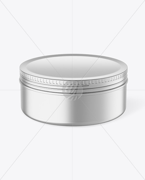 Matte Metallic Cosmetic Jar Mockup