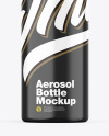 Glossy Aerosol Bottle Mockup