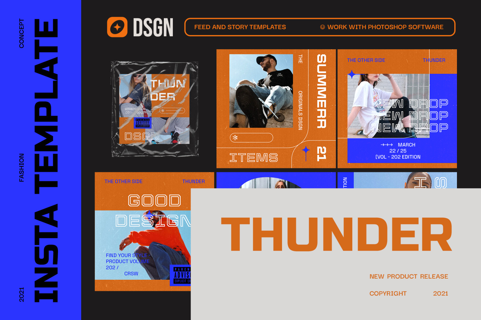 Thunder Instagram Template Thunder Instagram Template