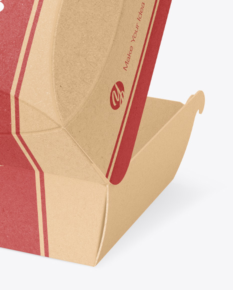 Kraft Burger Box Mockup