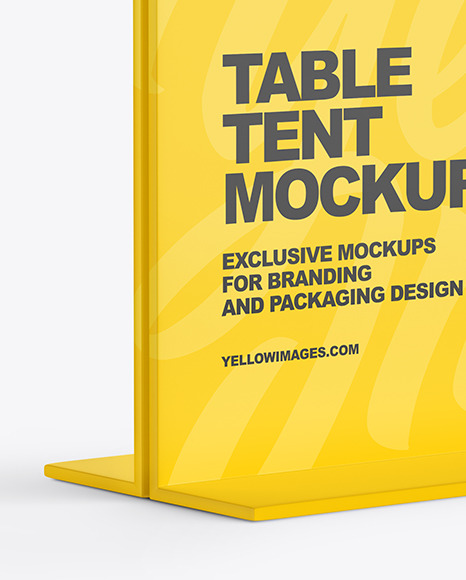 Matte Table Tent Mockup