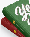 Two Fabric Cover Books Mockup