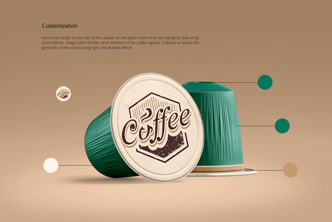 Coffee Capsule Pods Mockup