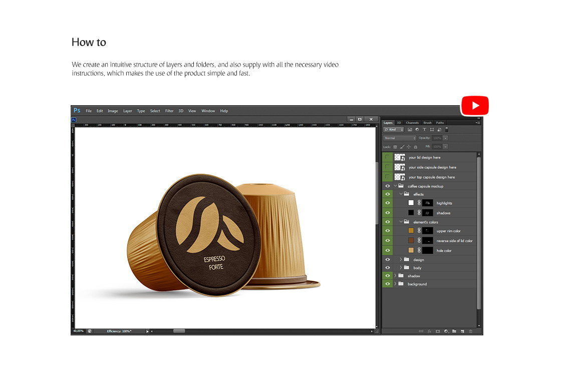 Coffee Capsule Pods Mockup Coffee Capsule Pods Mockup