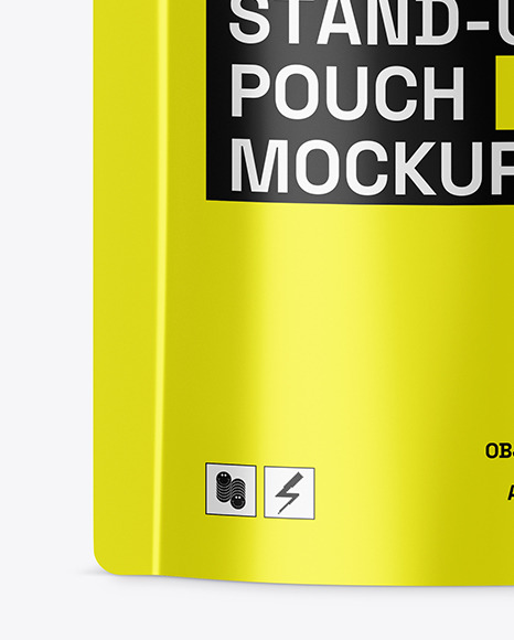 Metallic Stand-Up Pouch Mockup