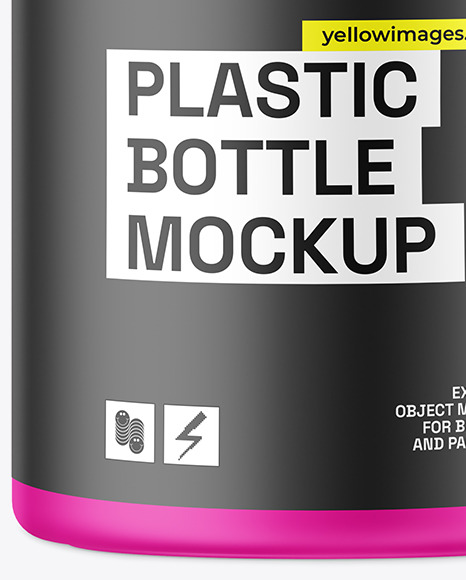 Matte Plastic Bottle Mockup
