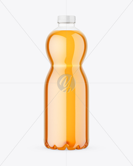 Clear Plastic Apple Juice Bottle Mockup