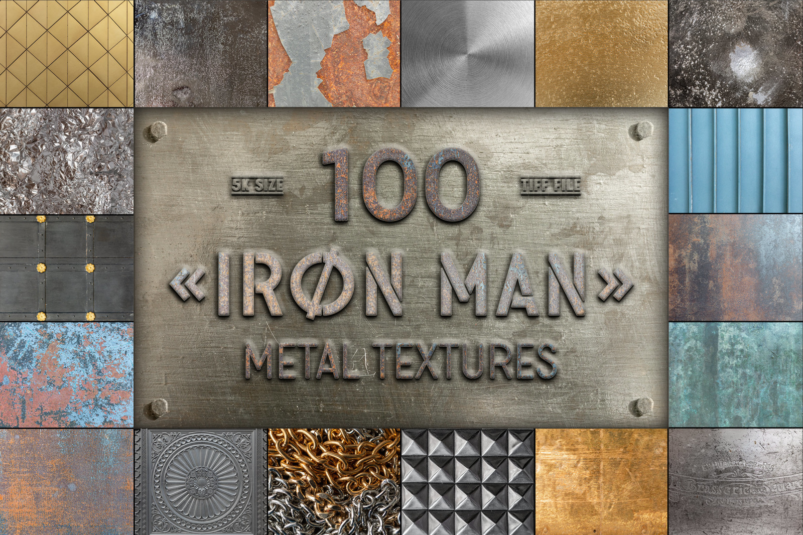 Iron Man - 100 metal textures