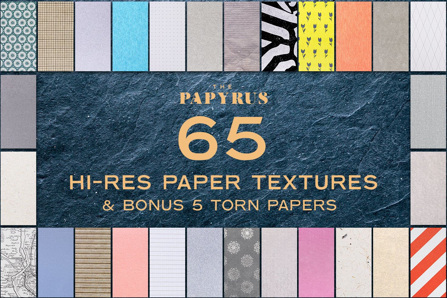 The Papyrus - 65 Paper Textures The Papyrus - 65 Paper Textures