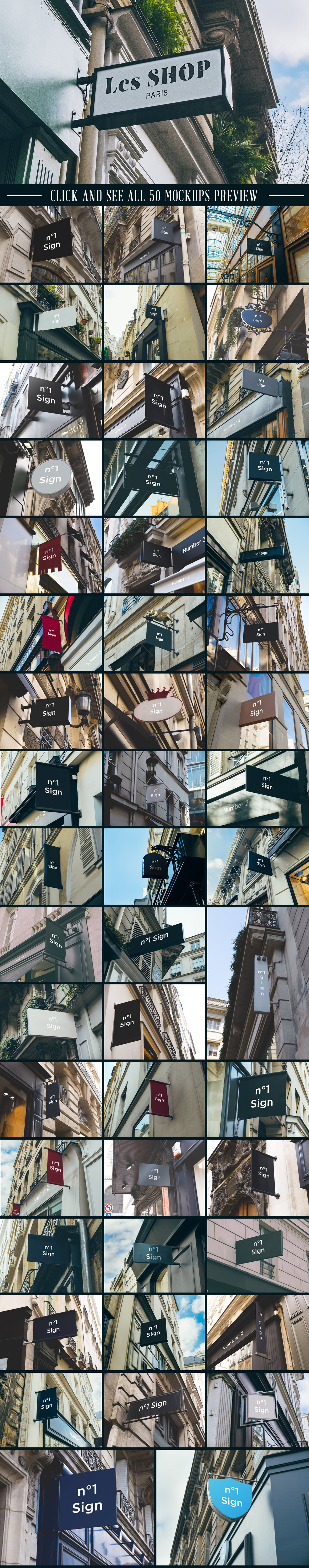 50 Signs mockups 50 Signs mockups