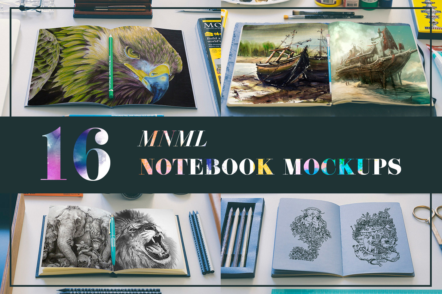 MNML Notebooks Mockups MNML Notebooks Mockups