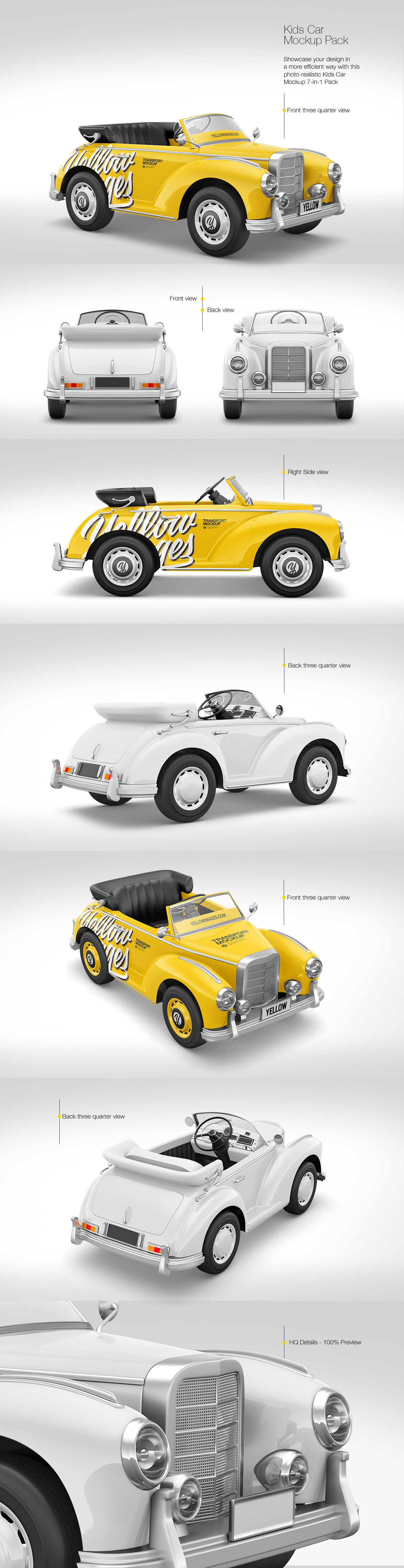 Kids Car Mockup Pack Kids Car Mockup Pack