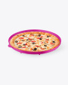 Matte Round Pizza Box Mockup