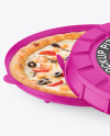 Matte Round Pizza Box Mockup