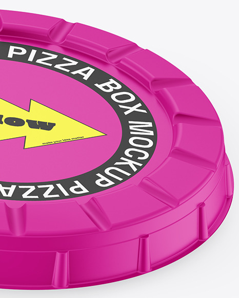 Matte Round Pizza Box Mockup