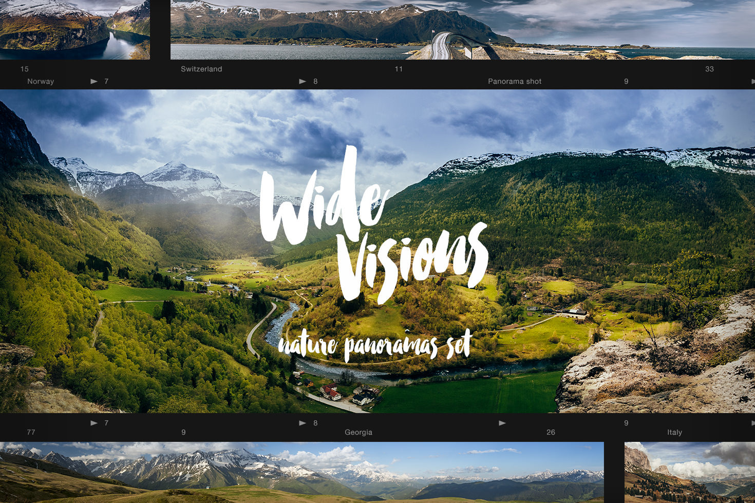 "Wide Visions" - landscape panoramas "Wide Visions" - landscape panoramas