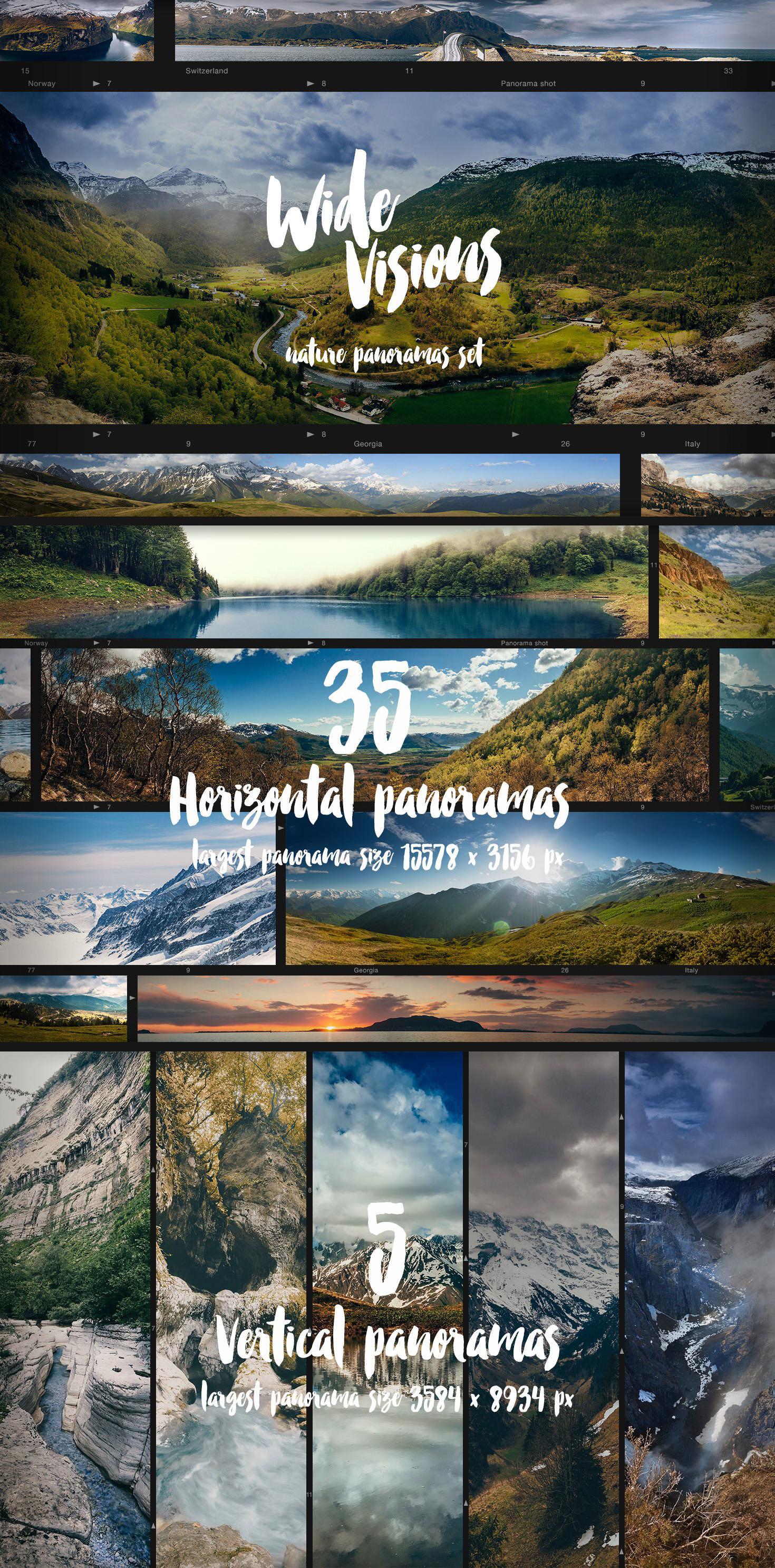 "Wide Visions" - landscape panoramas "Wide Visions" - landscape panoramas