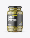 Clear Glass Jar with Olives Mockup