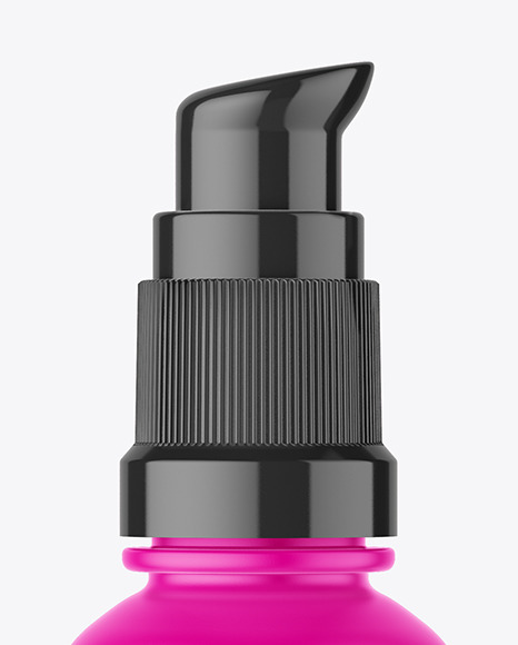 Matte Bottle with Pump Mockup