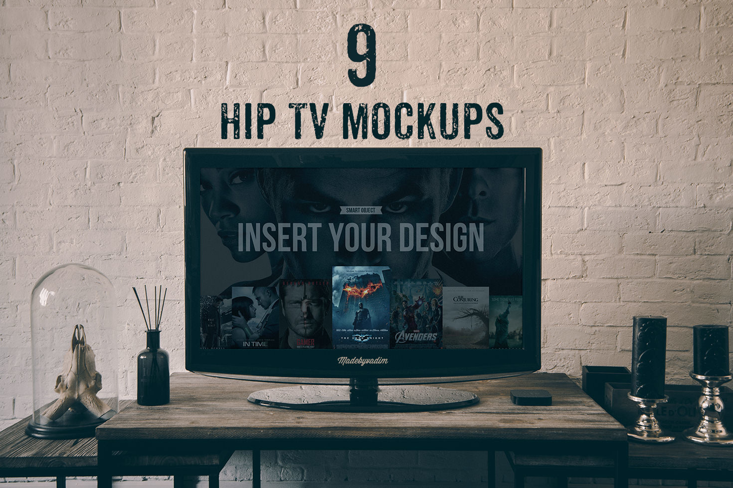 9 Hip TV mockups 9 Hip TV mockups