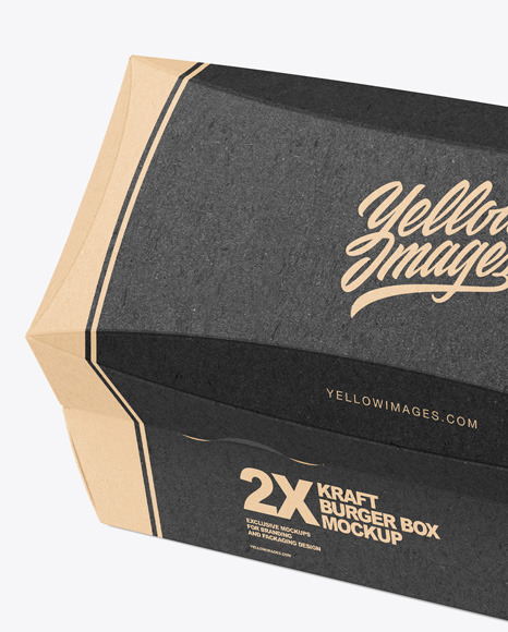 Kraft Burger Box Mockup