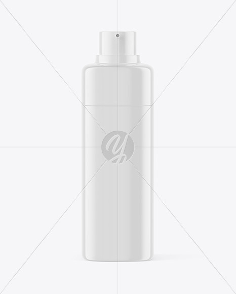 Glossy Spray Bottle Mockup