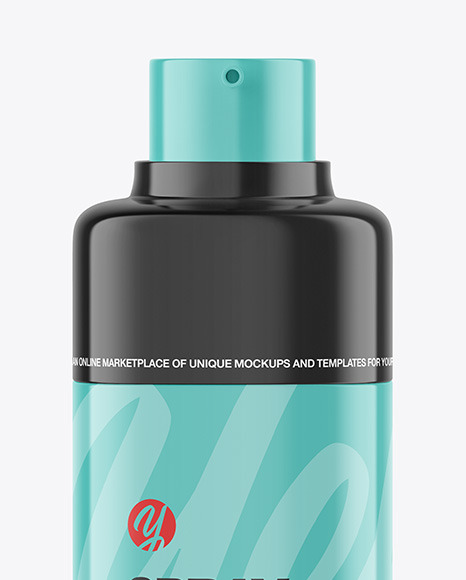 Glossy Spray Bottle Mockup