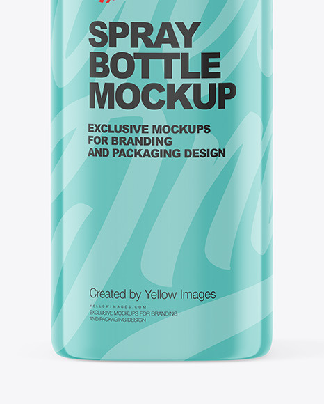 Glossy Spray Bottle Mockup